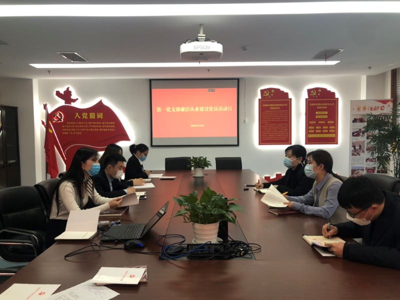 公司第一黨支部開展廉潔從業建設專題黨日活動