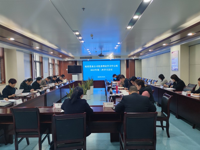 皖投置業公司黨委理論學習中心組召開2023年第二次學習會